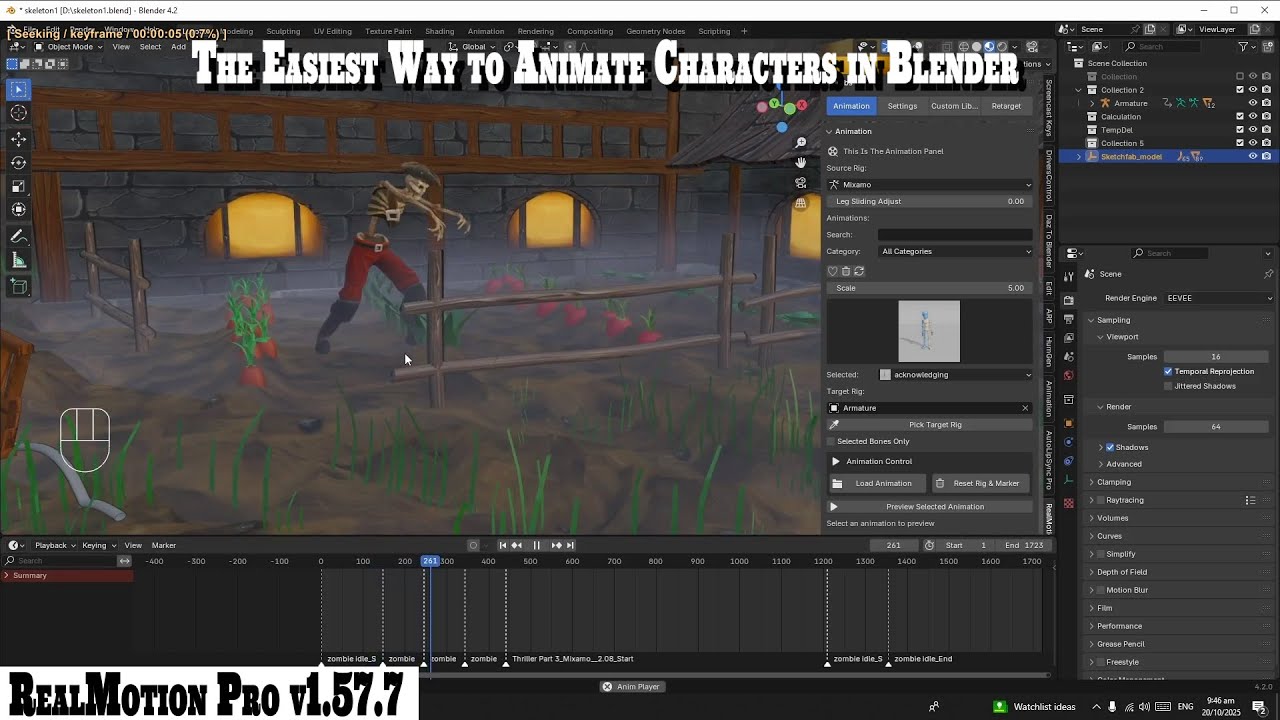 Full Character Animation Workflow in Blender using RealMotion Pro