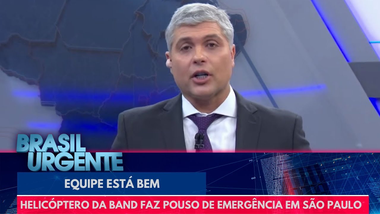 Helicóptero da Band faz pouso de emergência em São Paulo | Brasil Urgente