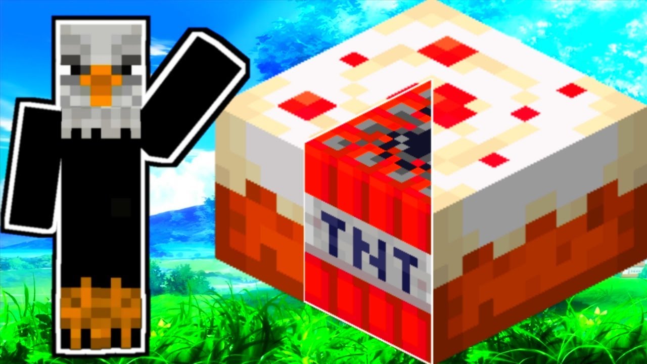 🦅 How To Make Simple TNT Cake Trap - Minecraft Pe