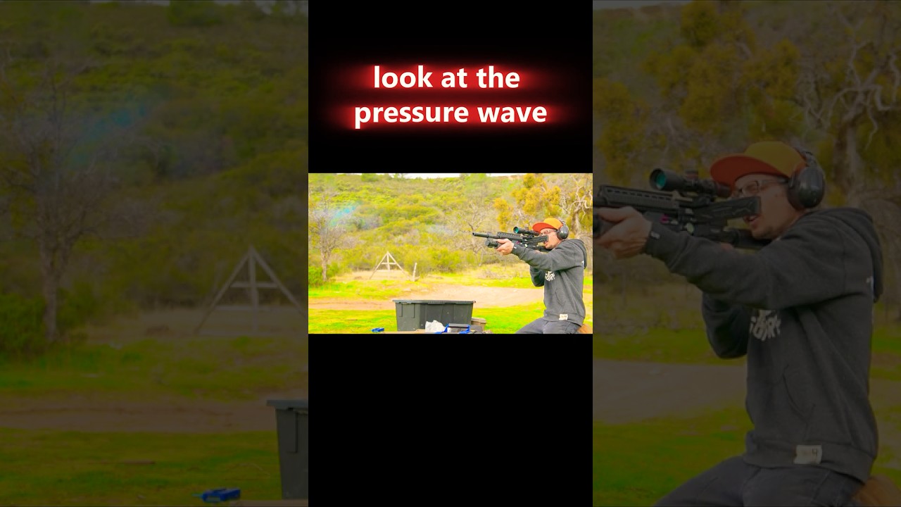 Insane Pressure Waves from MEGALODON 58 cal Airgun #shorts #viral #trending