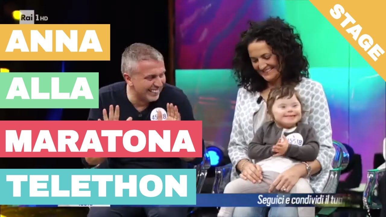 Guido Marangoni e famiglia alla Maratona Telethon su RaiUno - dicembre 2017