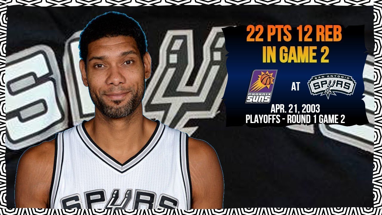 MVP Tim Duncan (22 pts 12 reb 6 blk) vs Phoenix Suns | 2003 Playoffs Round 1 Game 2