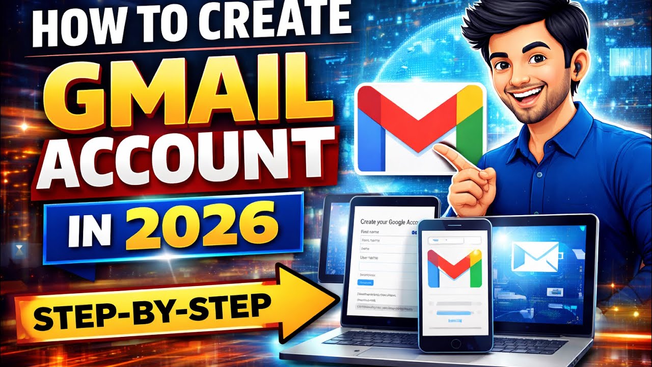New Gmail Account Kaise Banaye 2026 | How to Create Gmail Account | Email ID Kaise Banaye #youtube 
