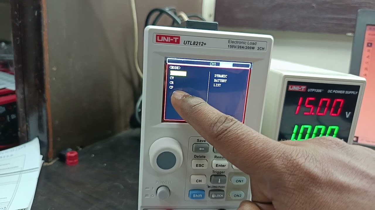 DC electronic load UTL8212+/UTL8211+, Measurement interface/measurement settings Part 1