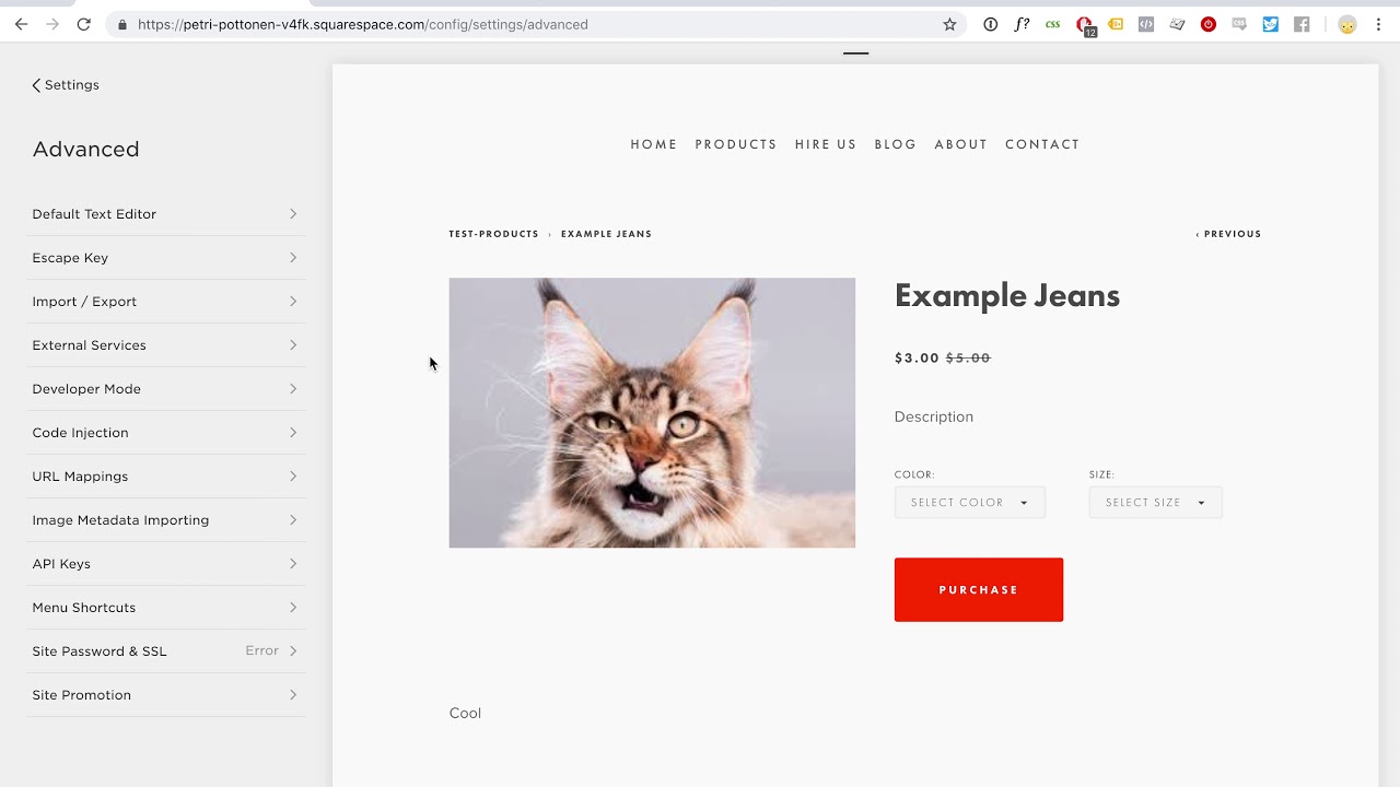 Squarespace - Order Confirmation Page Custom Tags