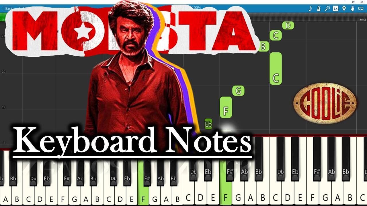 Mobsta BGM Keyboard Notes | Anirudh | Rajinikanth | Lokesh | COOLIE