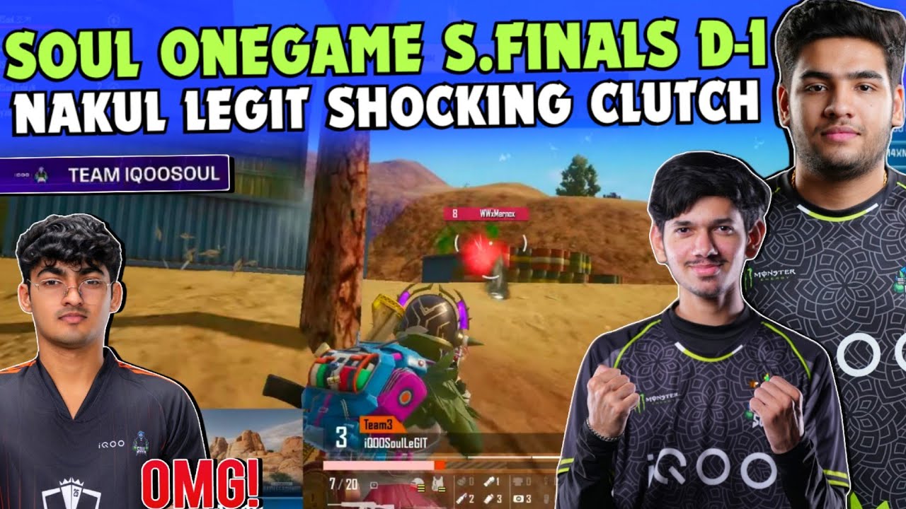 iQOOSouL Pro Championship S.Finals Day 1 ✅ SOUL Nakul Legit Back2Back Clutch 🔥 SHOCKED 😳 Team SouL 🚀