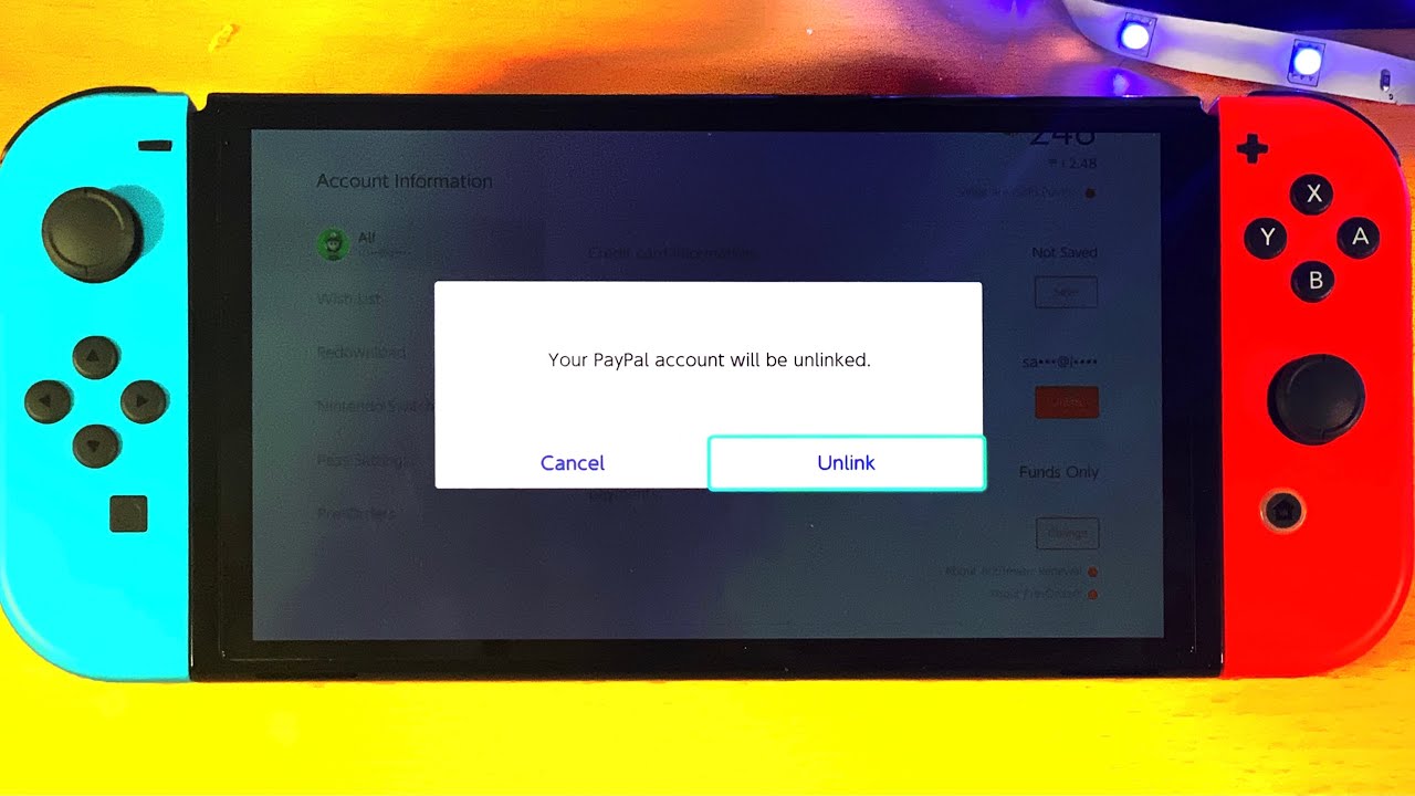 How To Unlink PayPal Account from Nintendo Switch EShop! [Nintendo Switch OLED]