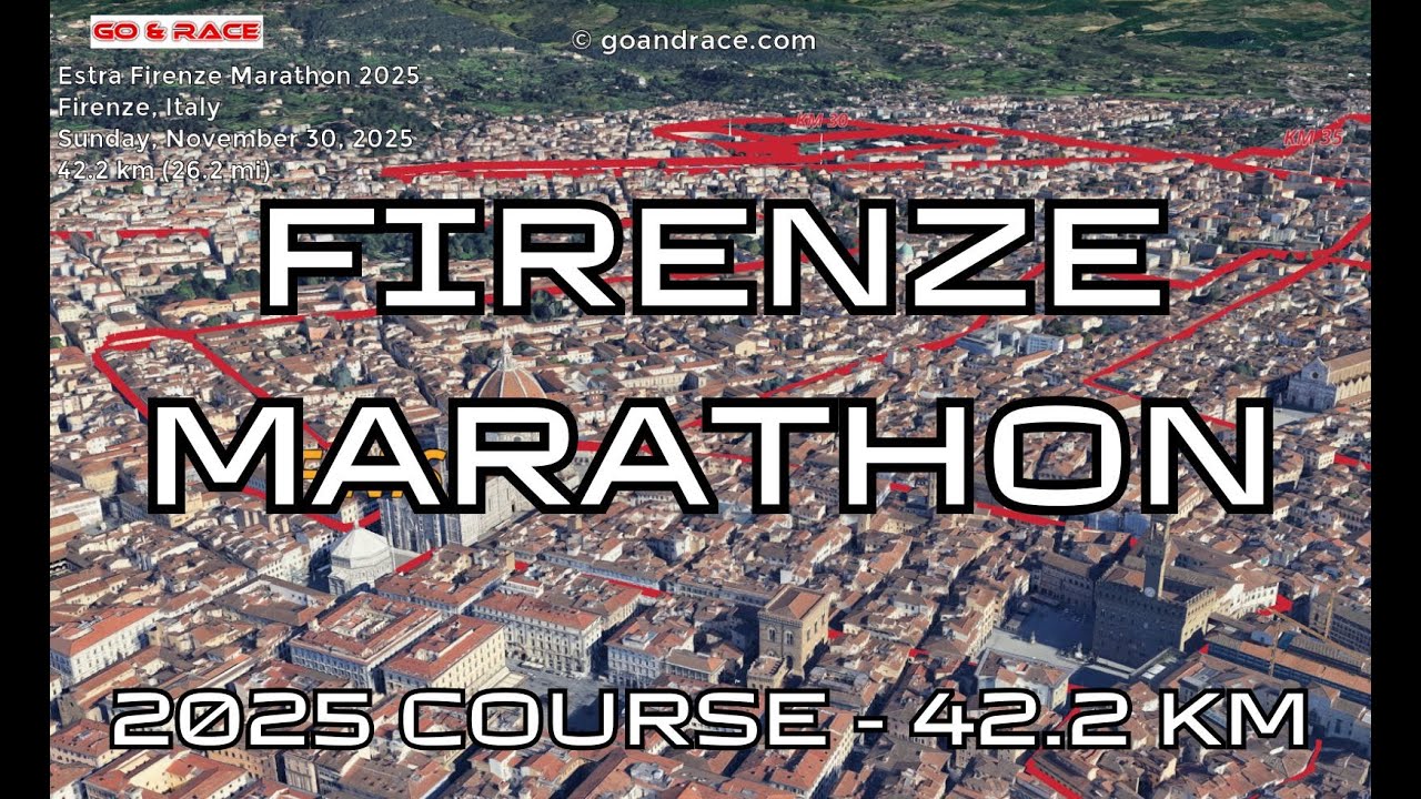 Estra Firenze Marathon 2025: 3D Video Course Map | 42.2 km - Firenze