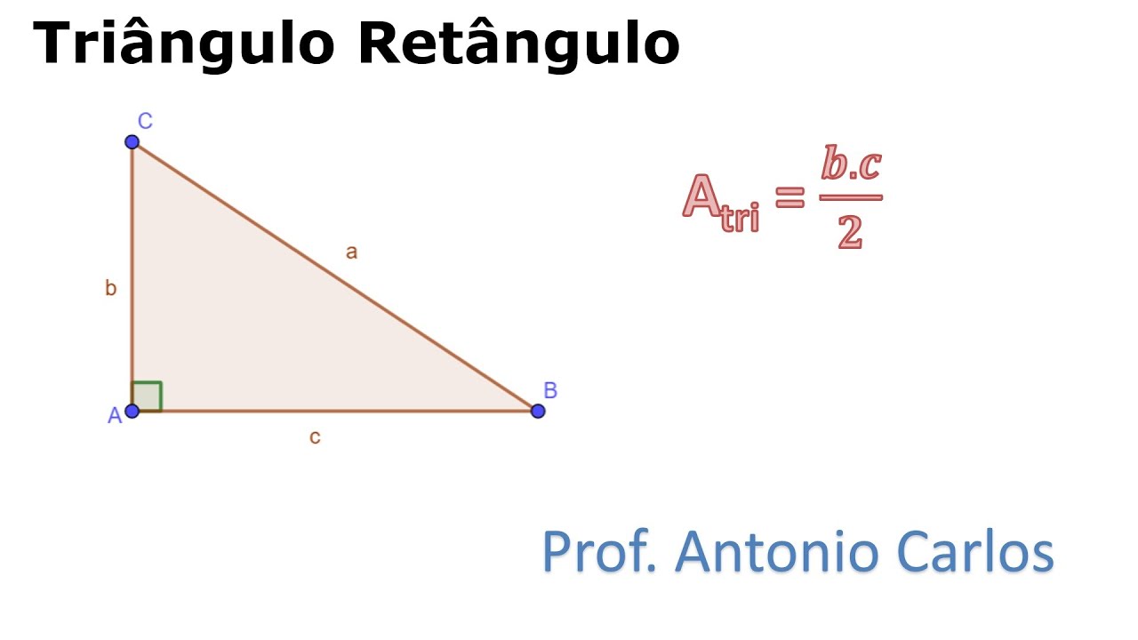 Área de figuras planas - Triângulo Retângulo