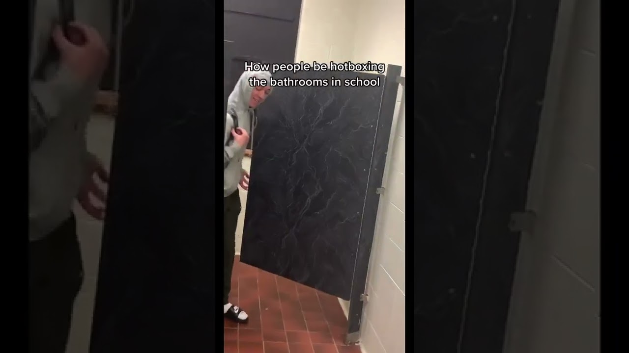 How people be hotboxing the bathrooms in school