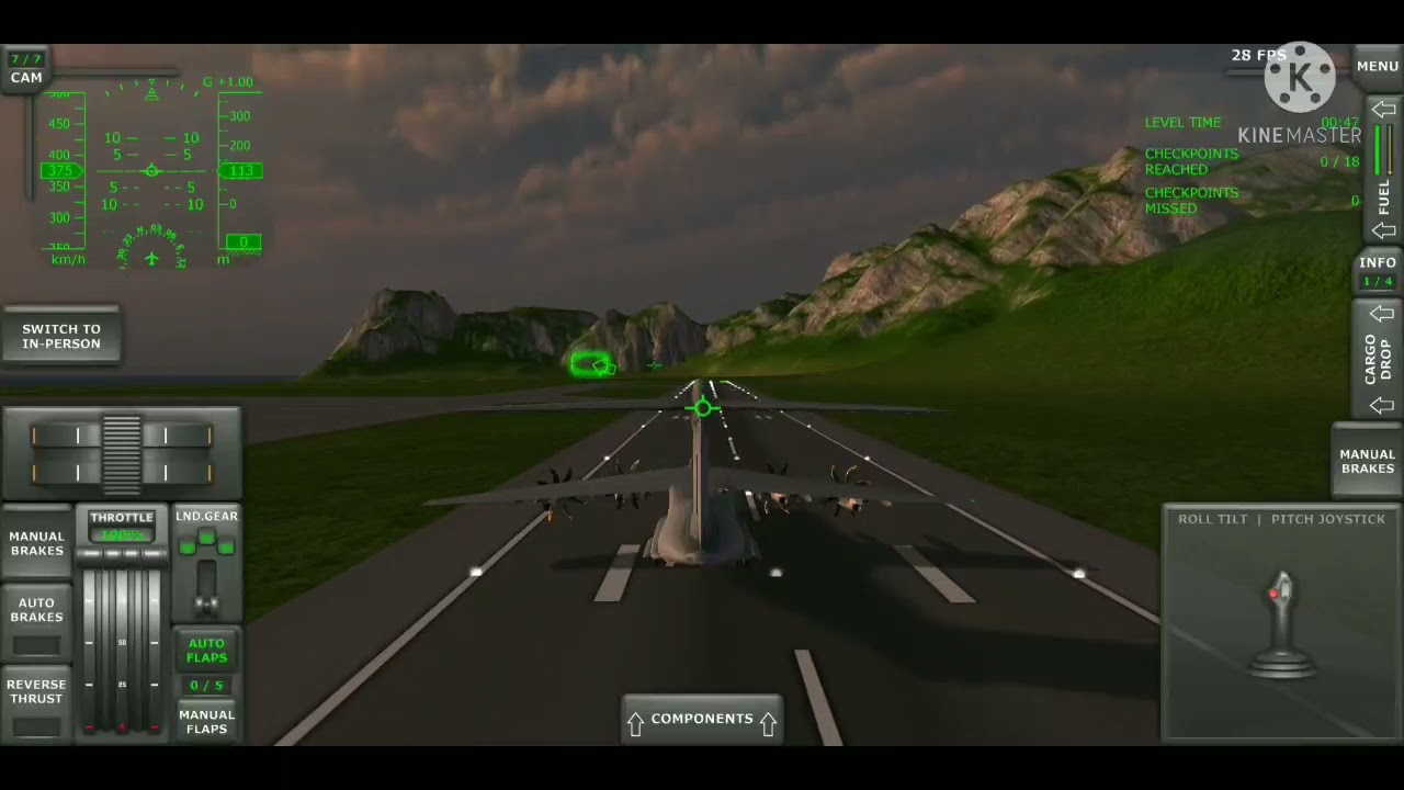 Plane crash in turbodrop
