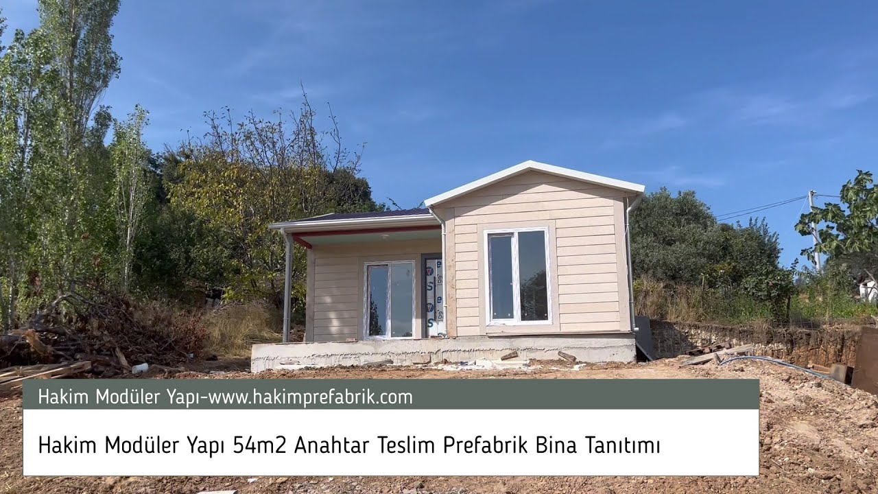 Hakim Modüler Yapı 54 m2 Anahtar Teslim Prefabrik Bina Tanıtımı