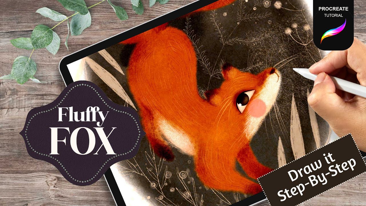 Fluffy Fox in Procreate | Paint With Me | Very Simple Procreate Tutorial | Free Procreate Palette