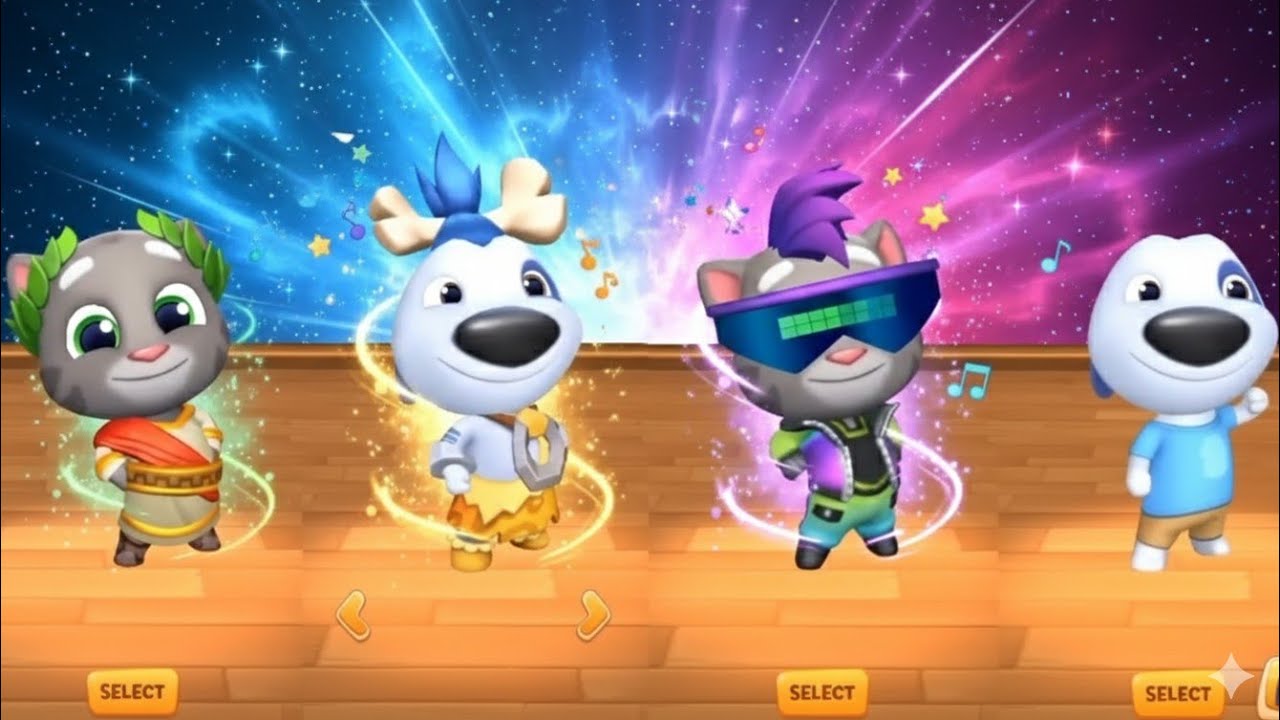 Talking Tom Time Rush Roman Tom vs Stone age Hank vs Cyber Tom vs Hank vs Roy Raccoon Gameplay 