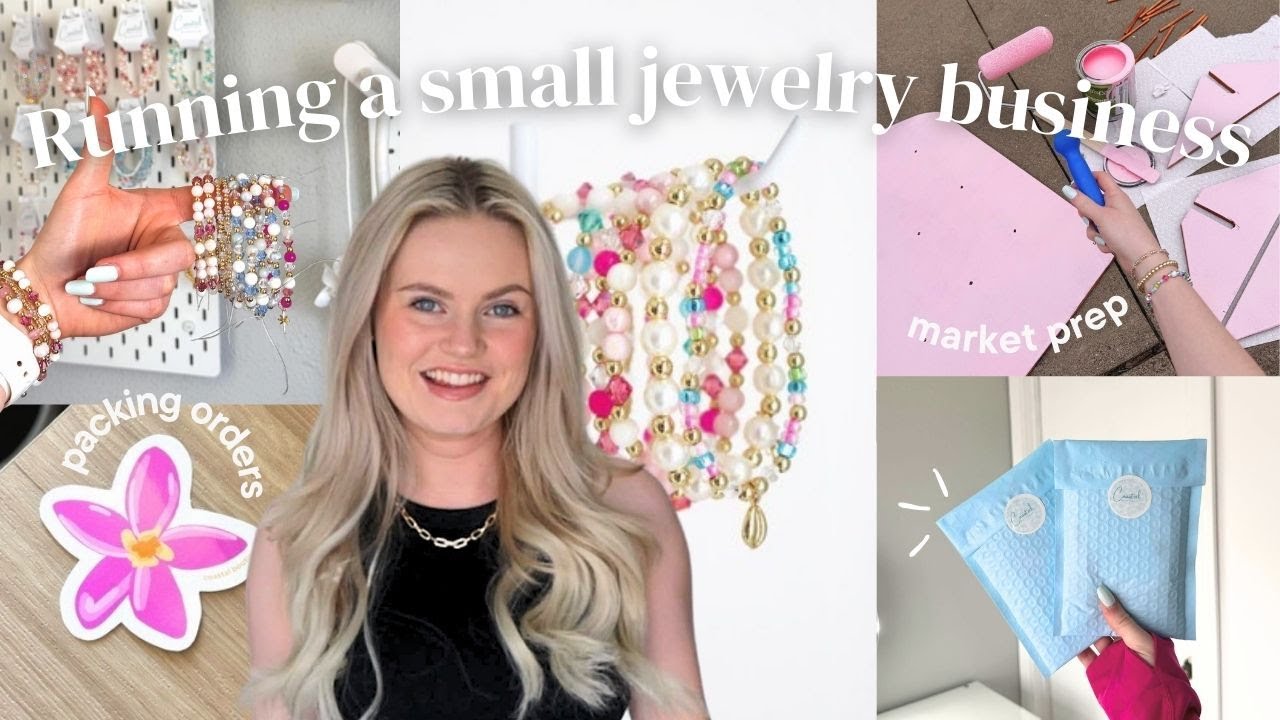 Behind the scenes of running a small jewelry business | Market prep & displays 💗