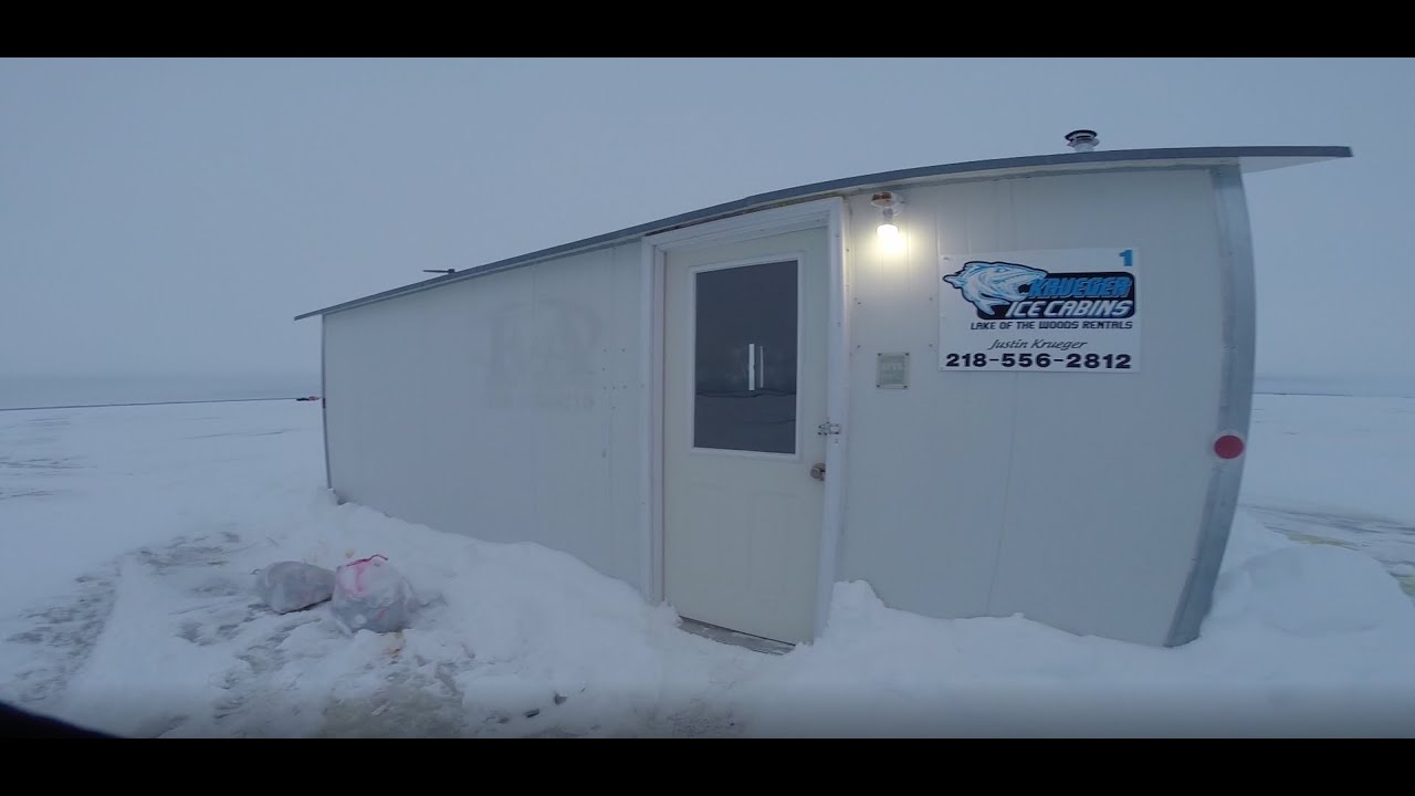 Muskeg Bay Sleeper House Ice Fishing on Lake of the Woods
