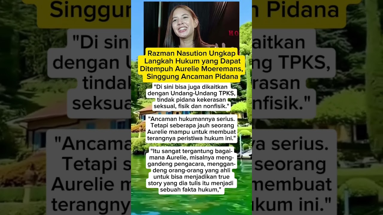 Razman Nasution Ungkap Langkah Hukum yang Dapat Ditempuh Aurelie Moeremans, Singgung Ancaman Pidana