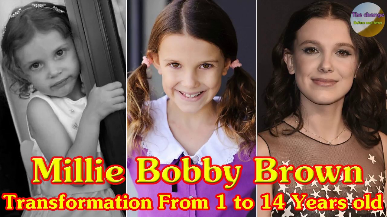 Millie Bobby Brown transformation from 1 to 14 years old