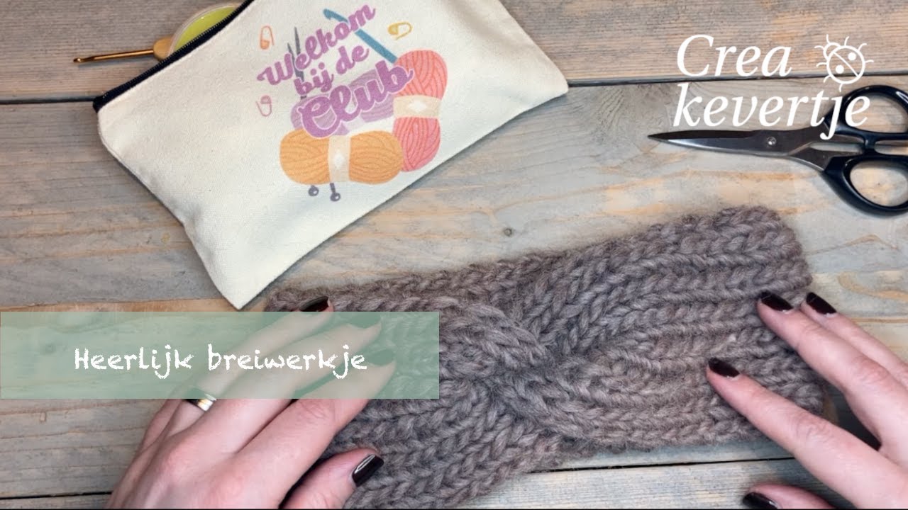 Breien (niet alleen) voor kinderen les 4 |Warme hoofdband breien | boordsteek breien