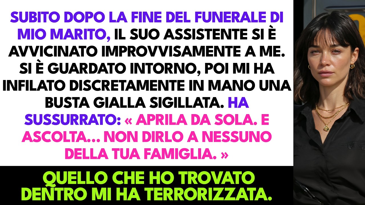 Subito Dopo Il Funerale Di Mio Marito, Il Suo Assistente Mi Ha Dato Una Busta Sigillata
