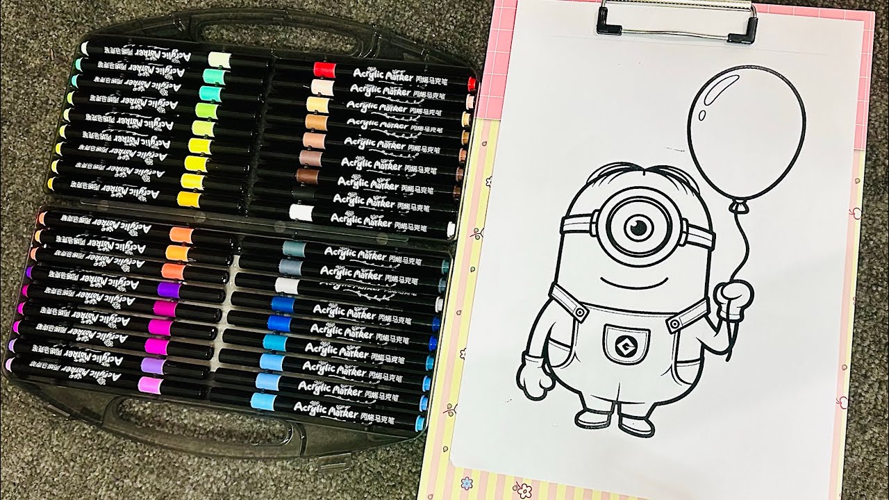 🧐Relaxing Minion Coloring 👁️Satisfying Asmr Art
