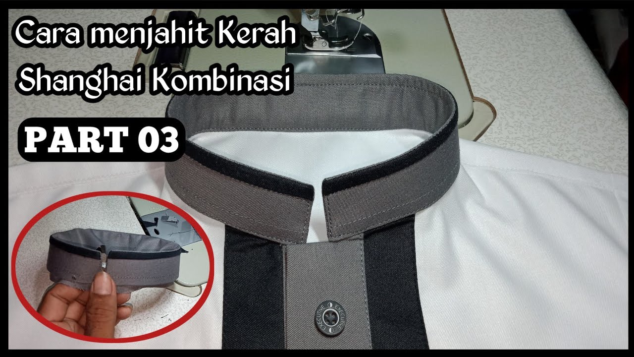 cara menjahit kerah shanghai varias list