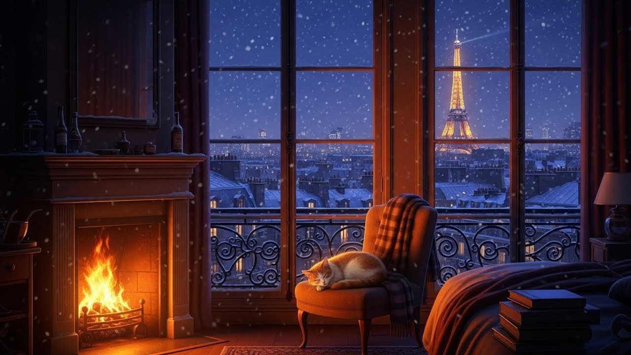 a peaceful night in the 1950s with oldies playing in another room for chilling, Vol. 4