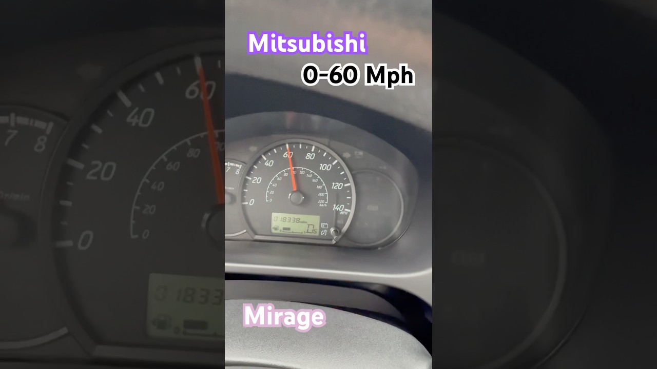 Mitsubishi Mirage 0-60 mph Acceleration #mitsubishi #acceleration #ride