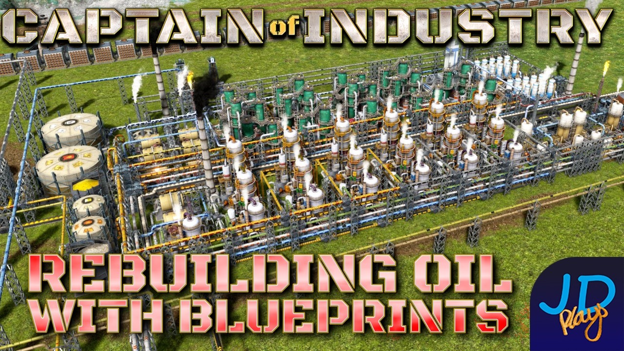 Rebuilding Oil with Blueprints 🚛 Captain of Industry DragonIsle 🚜 Ep13 👷 Lets Play, Walkthrough
