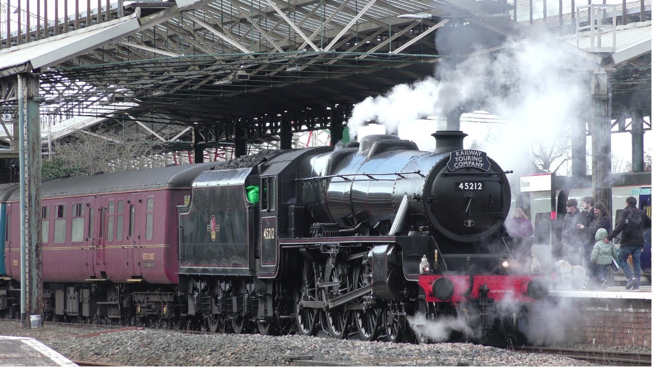 Trains at Chester (inc: 45212) 15/3/25