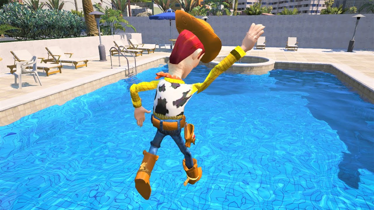 GTA 5 Water Ragdolls WOODY | Jumper/Falls vol.101 (Euphoria physics Funny Moments)