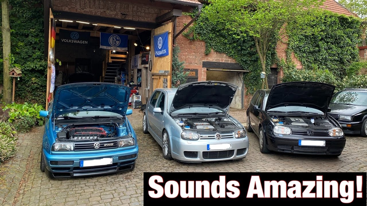 MK3 VR6 против MK4 R32 против MK4 VR5 (Выхлопная битва!)