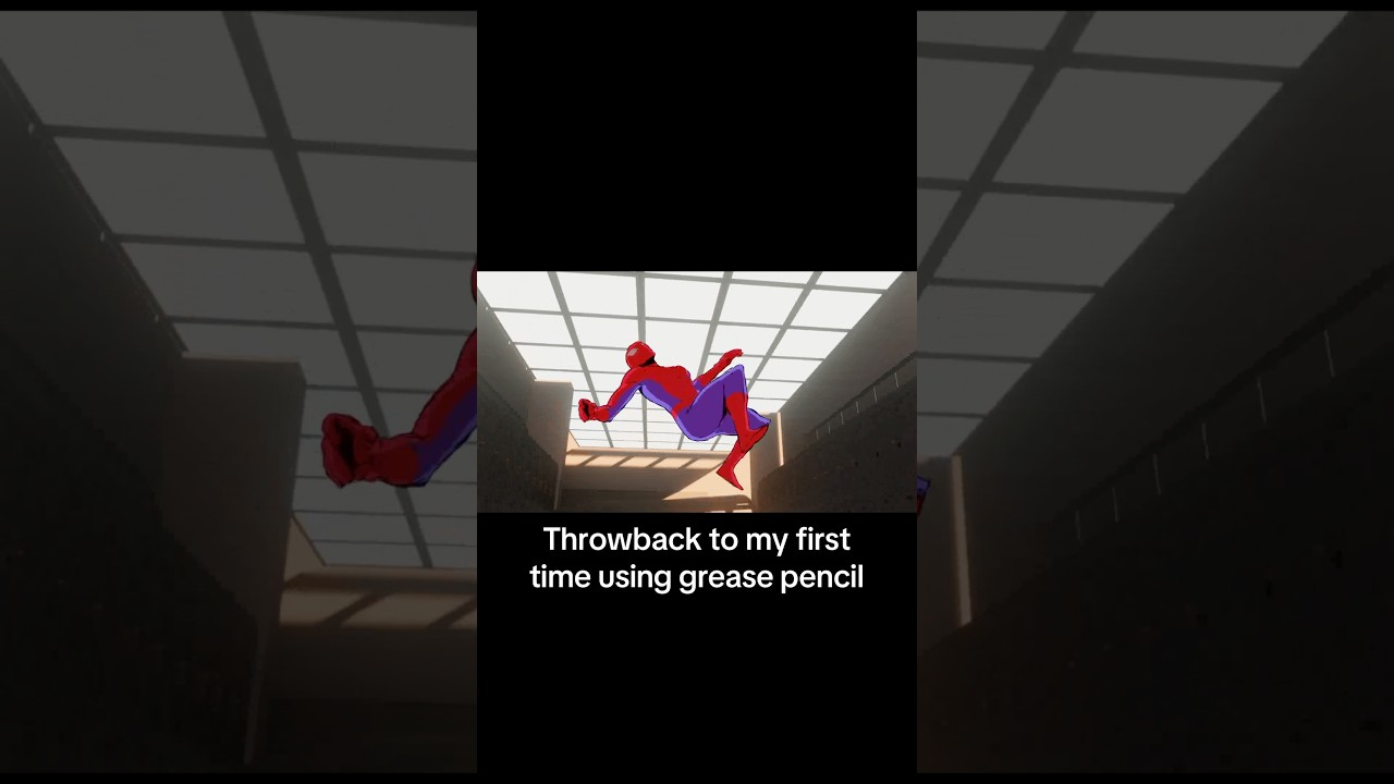 I animated spider-man in blender #blender #animation #b3d #spiderman #greasepencil