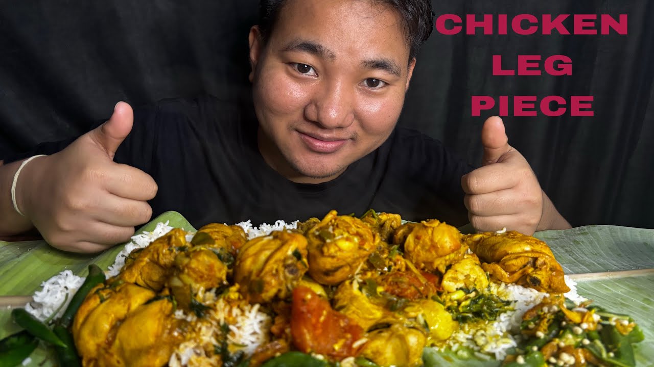 Eating Chicken Leg Piece With My Friend || Pintu Mukbang 