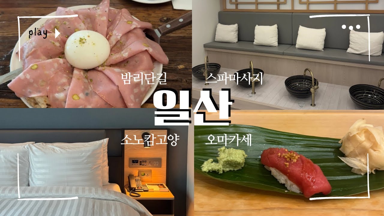 브이로그 | 일산 고양 소노캄 호캉스 (웨스트 슈페리어 스텐다드 더블룸, 조식) | 일산 오마카세 스시신 디너 | 스파 마사지 후기 | 밤리단길 맛집 디저트 카페 
