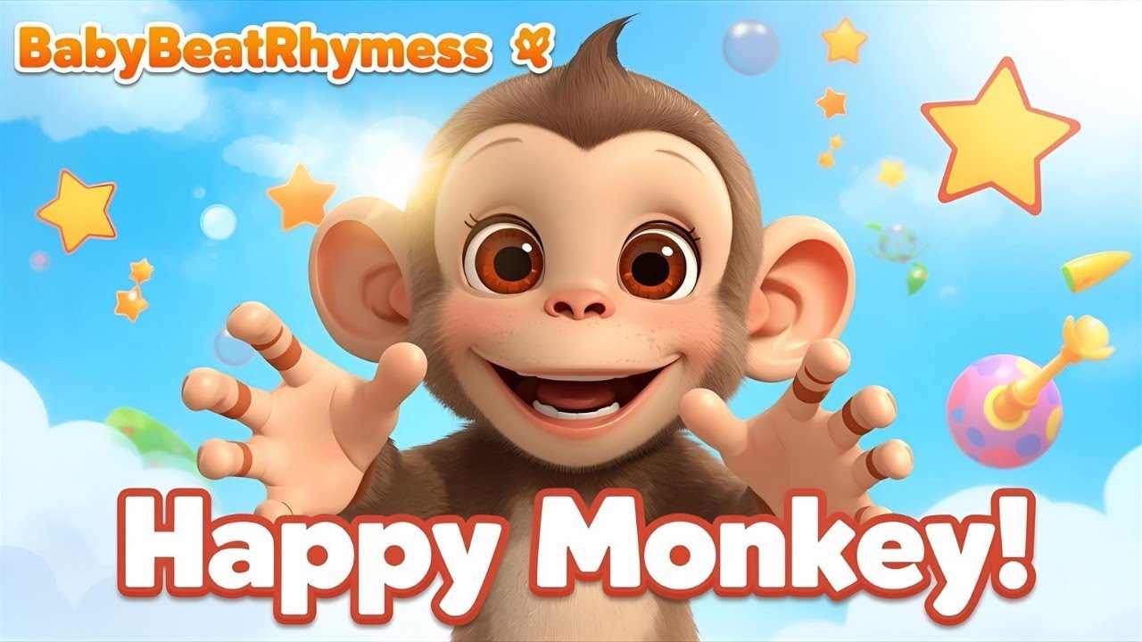 Little Monkey’s Happy Day 🐵 | BabyBeat Rhymes |Kids Song | Nursery Rhyme