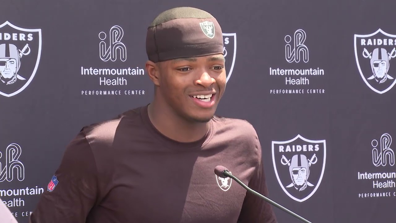 Raiders rookie DB Decamerion Richardson first day of Rookie Camp 2024. May 10, 2024