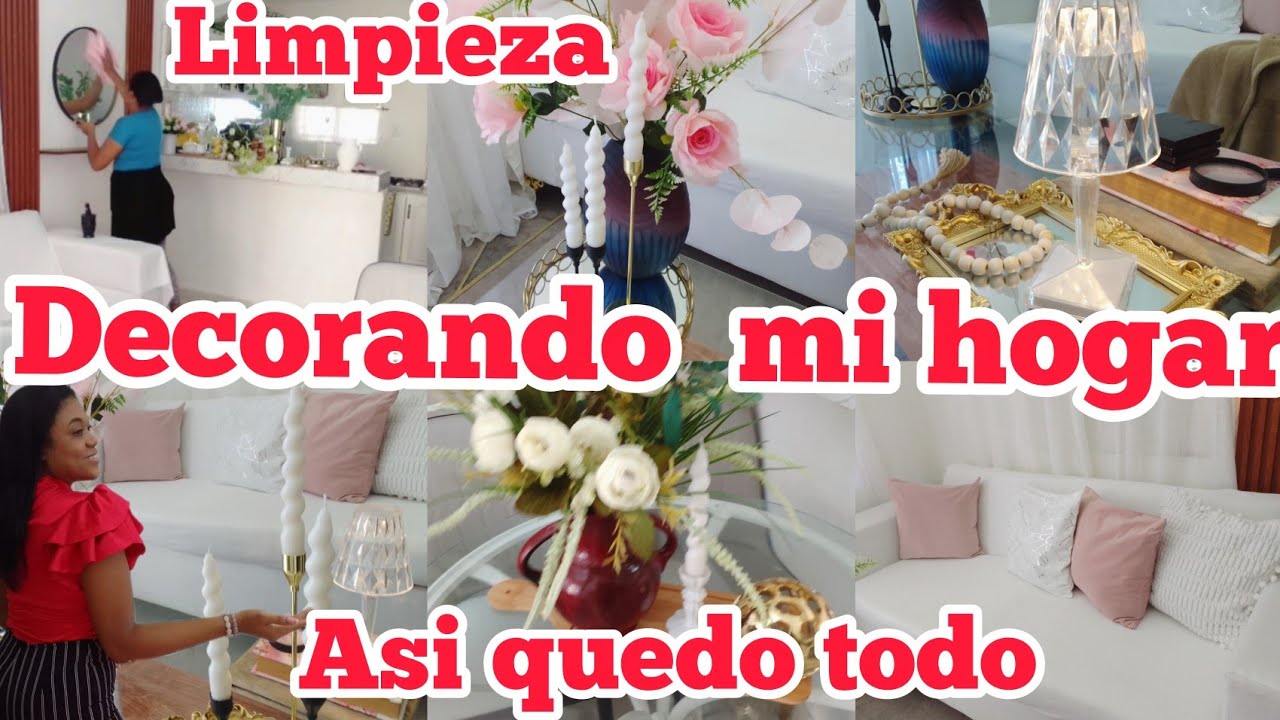 Limpiando y |Decorando toda la casa| ideas para decorar Sala comedor pequeña
