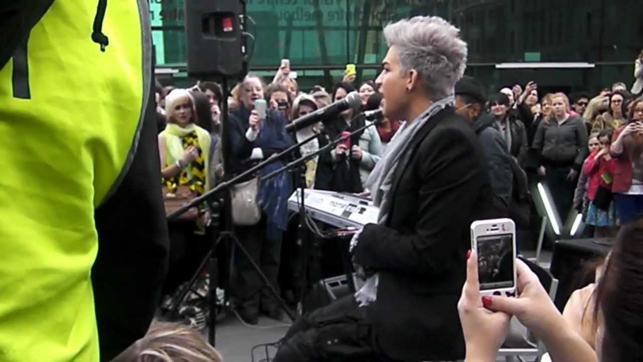 Adam Lambert,  Naked Love at Channel V Guerilla Gig, Federation Square, Melb. 26/08/12