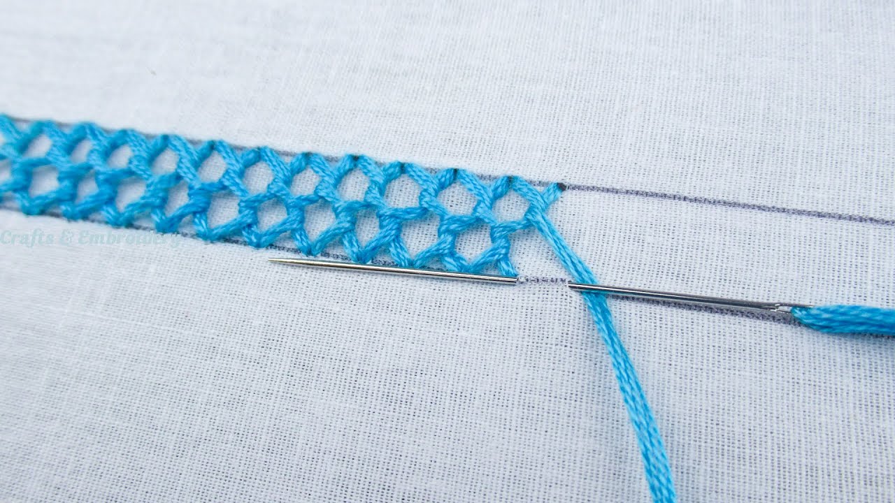 Most viral & unique borderline hand embroidery tutorial | Cute border embroidery design