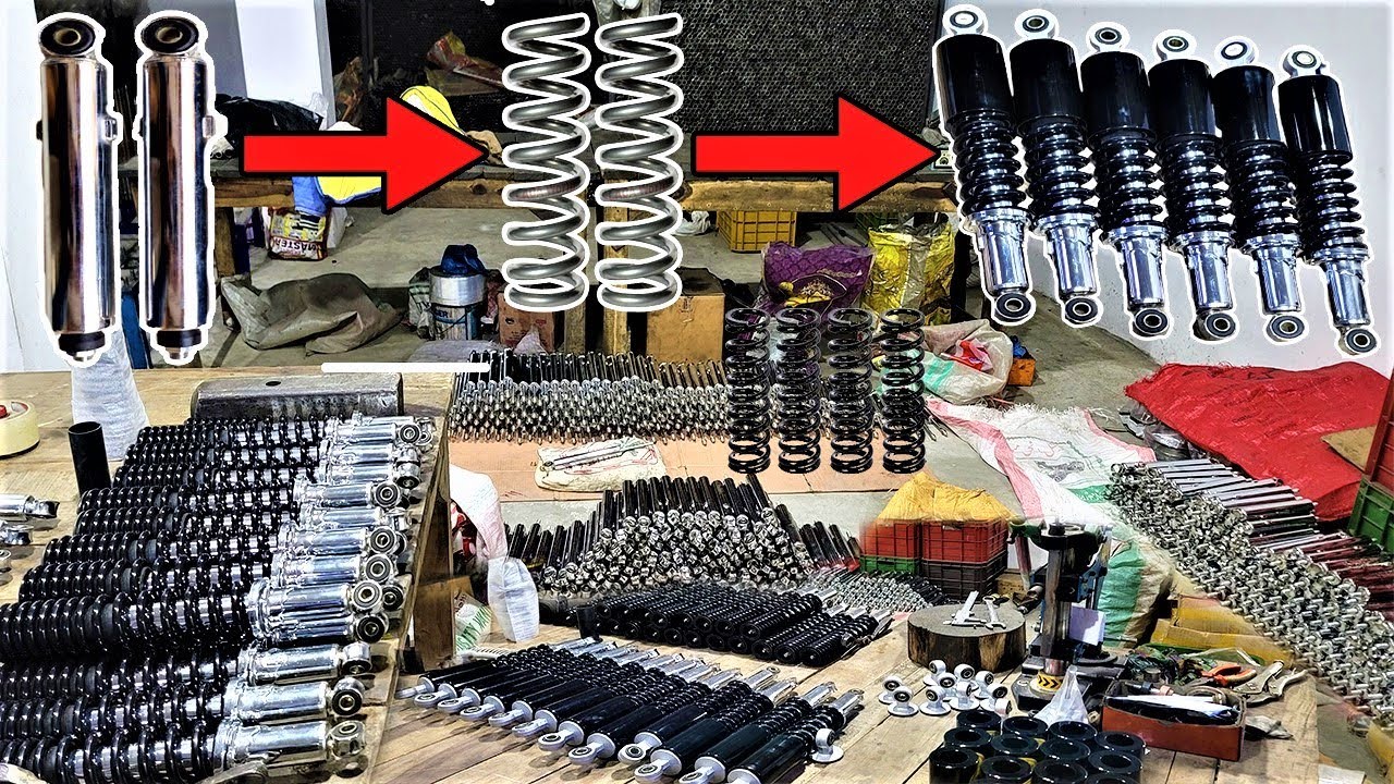 Incredible Process Of Making Motorcycle Shocks | How CD 70 Shocks Are Made | Complete Process