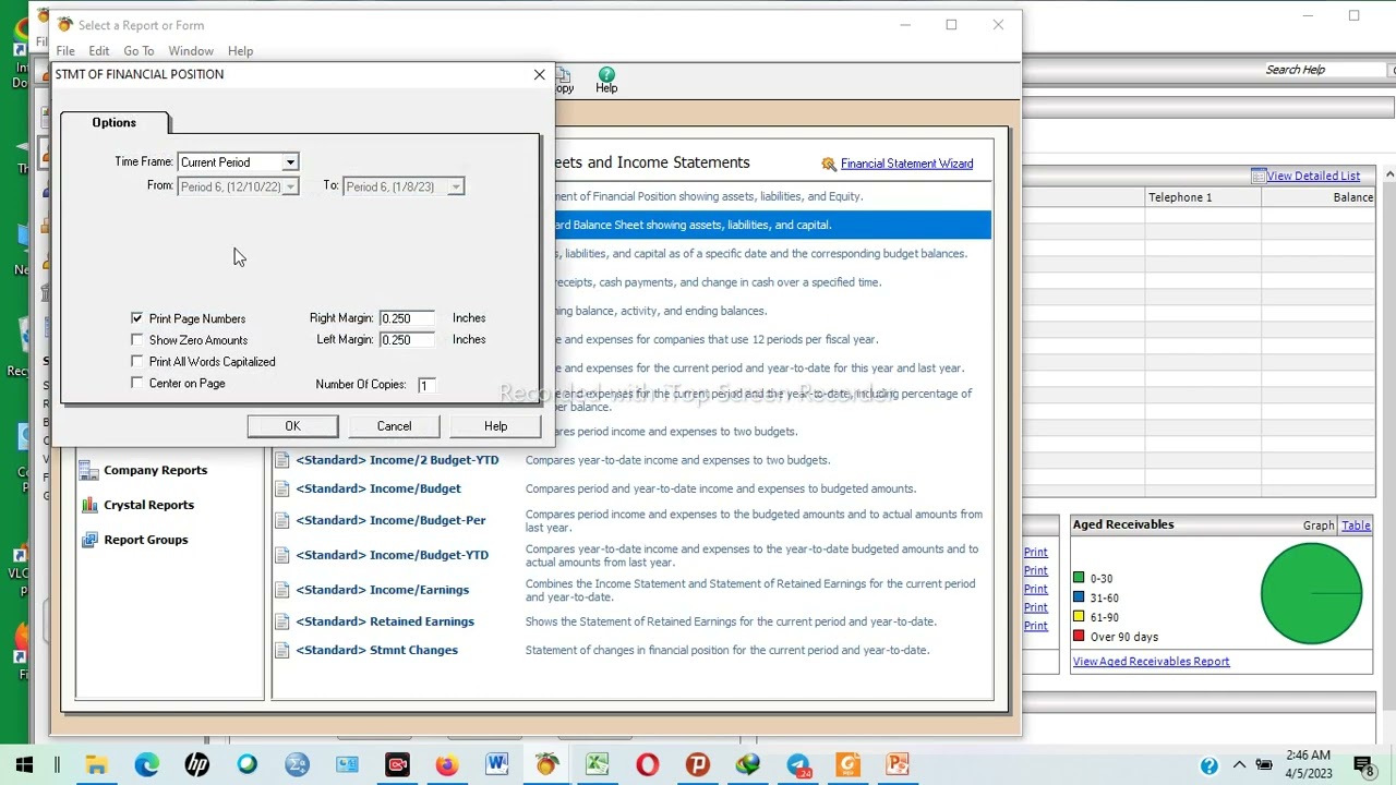 CUSTOMIZING & DESIGNING REPORTS AS PER IFRS ON PEACHTREE ACCOUNTING PROGRAM