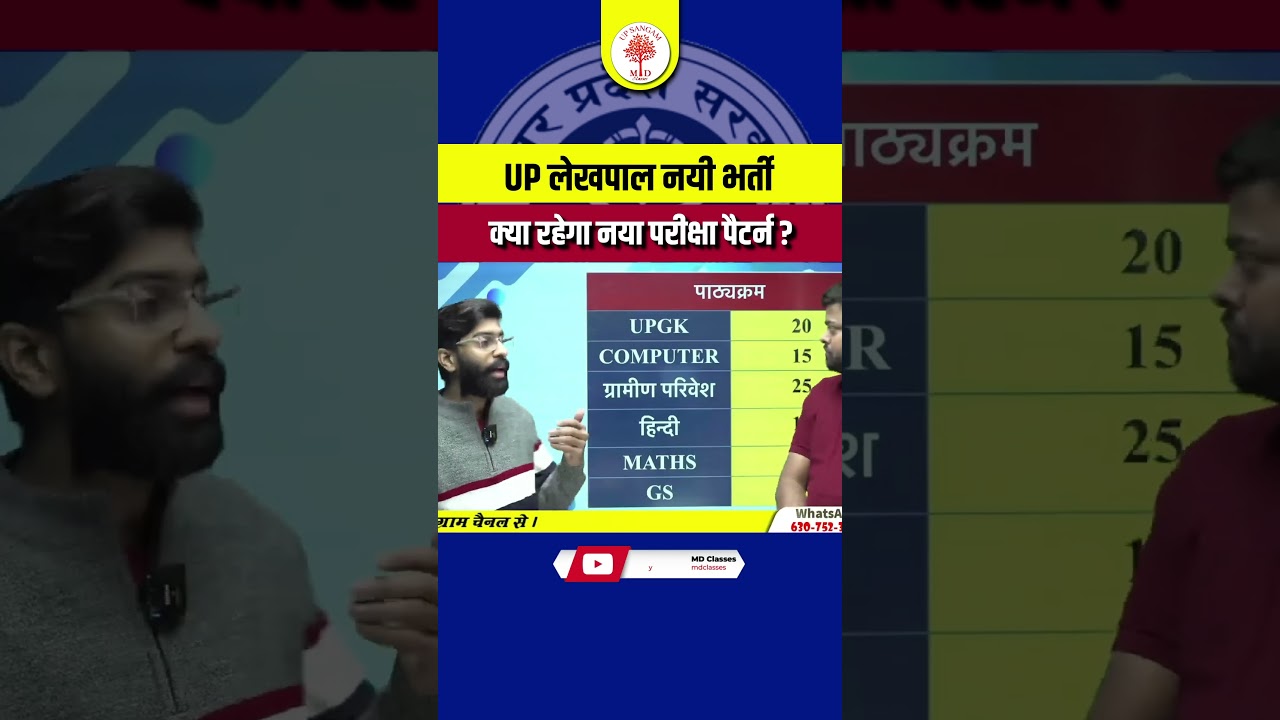UP Lekhapal New vacancy | UP Lekhpal New Syllabus | UP Lekhpal By UP Sangam MD Classes