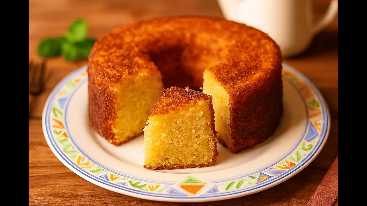 UM BOLO DE MILHO RAPIDO PARA O CAFÉ ! SO MISTURAR E ASSAR SEM FARINHA DE TRIGO