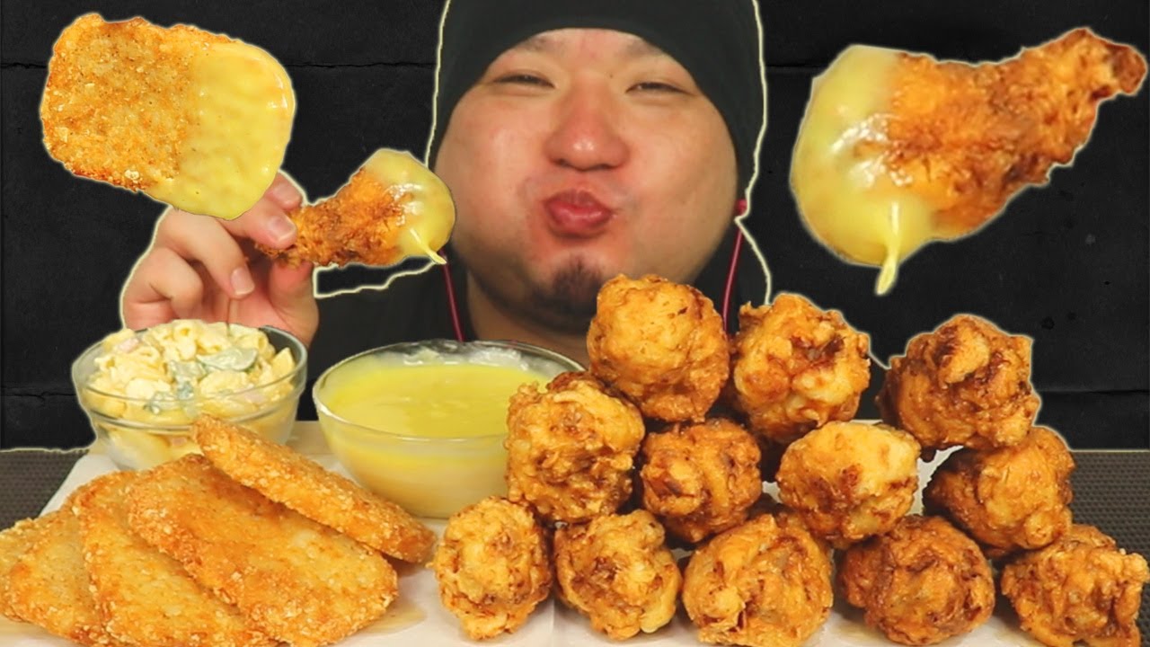 ASMR/咀嚼音/手作りフライドチキンとハッシュドポテトを手作りプリンクルソースで食べる音/揚げ物/音フェチ/Eating sound/韓国/日本人/モッパン/人気/おすすめ/飯テロ/宇宙一イイ音♪