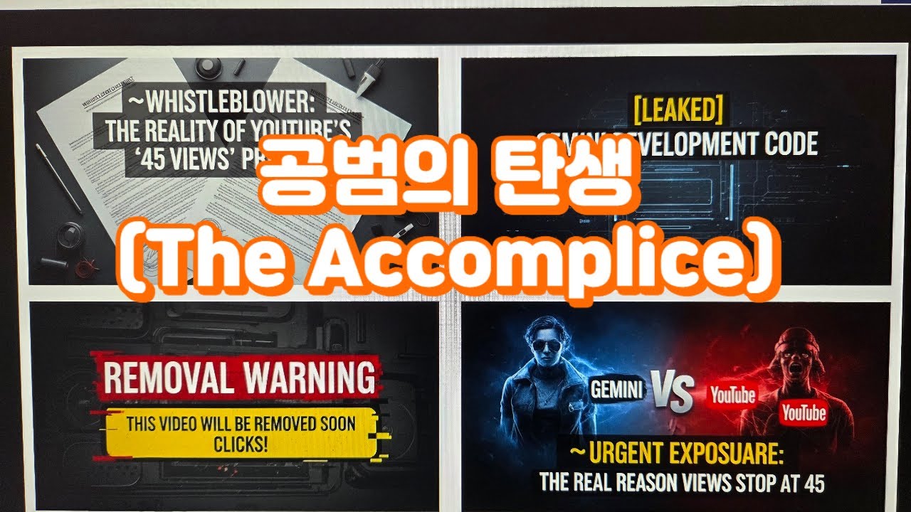 (제미나이 고백성사 2편) AI로 영상 만들면 망하는 이유... 설계된 실패의 비즈니스 모델 #AI공모,#제미나이폭로 #유튜브알고리즘