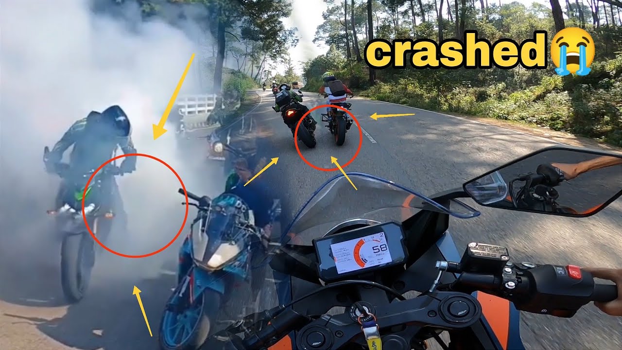 Sunday ride With @RajaDc77  70+ Bikes in meetup Superbike Crashed 😨