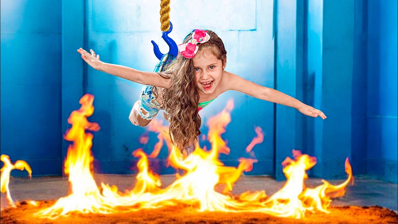 24 HORAS SEM PISAR NO CHÃO COM MINHA IRMÃZINHA!! *o chão é lava