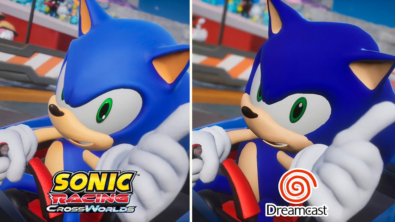 Современные стили Соника против Dreamcast | Сравнение бок о бок | Sonic Racing Crossworlds